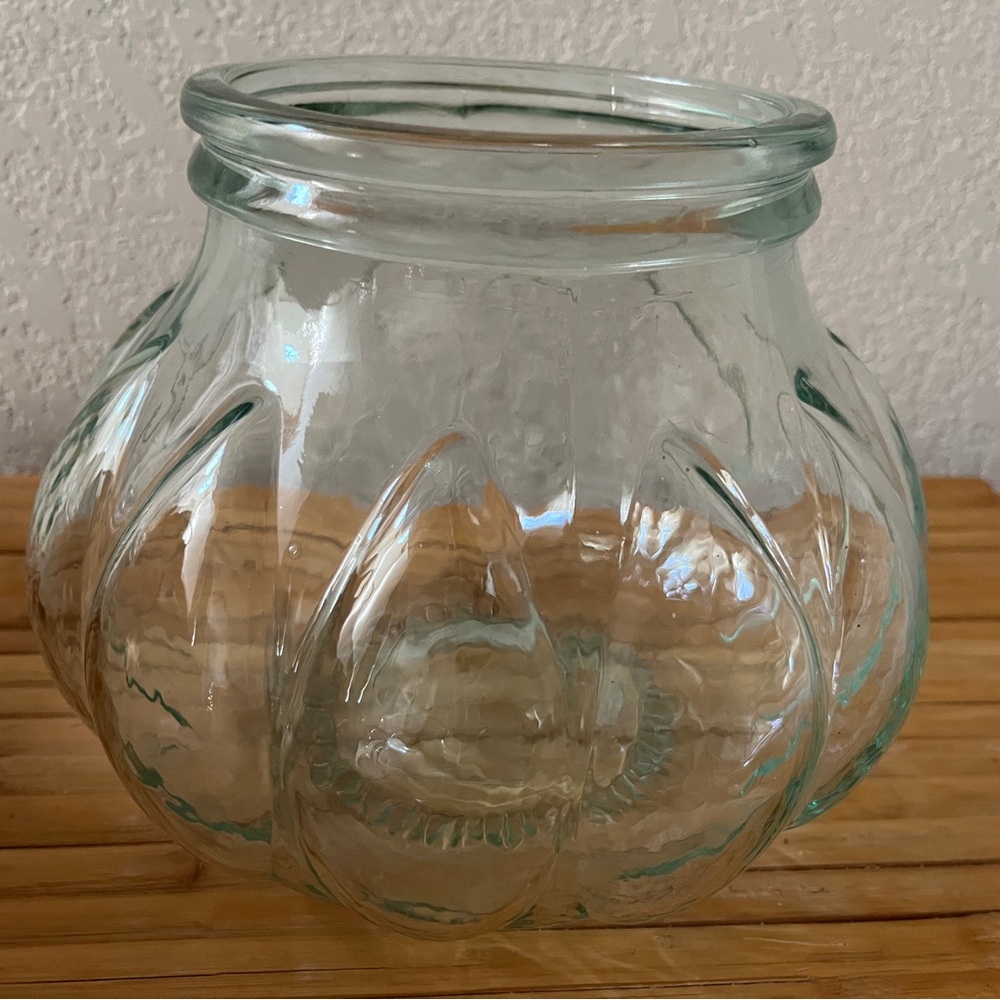 Italian Clear Glass Vase